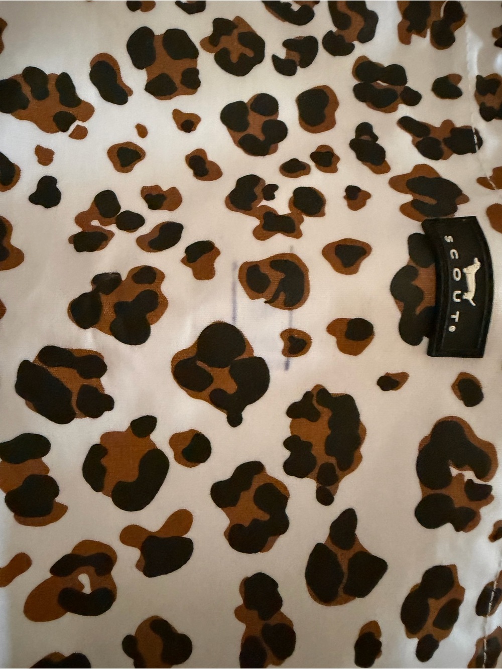 Scout Leopard Print Tote Bag in White, Brown & Black - Picture 2 of 4